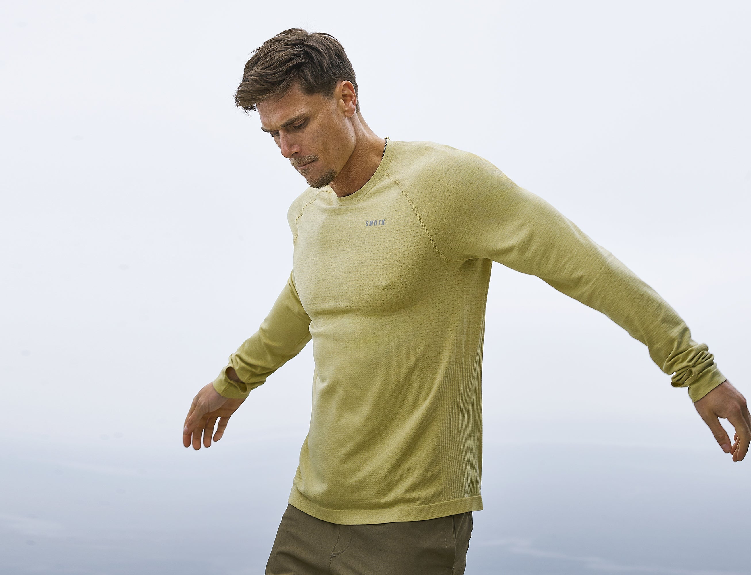 SMRTK Long Sleeve Performance Tee - Moss